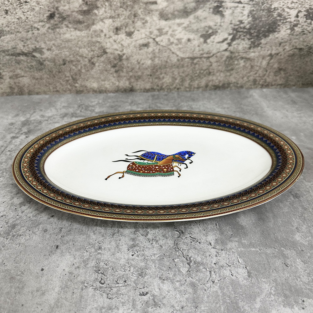 Bone China Oval Fish Plate Ceramic Tableware Sushi Dish Sashimi Plate Cooking Plate Molecular Cooking Tableware