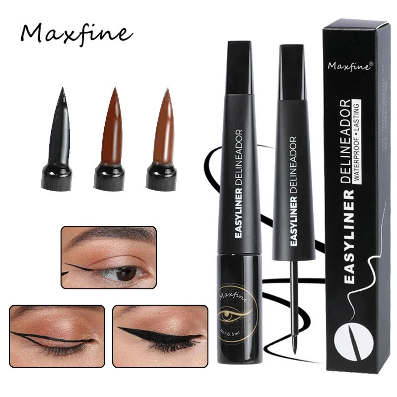 3Color Black Brown Liquid Eyeliner Pen Ultra-thin Head Fast Drying Lasting Matte Smooth Dipping Eyeliner Pencil Makeup Cosmetics 250324