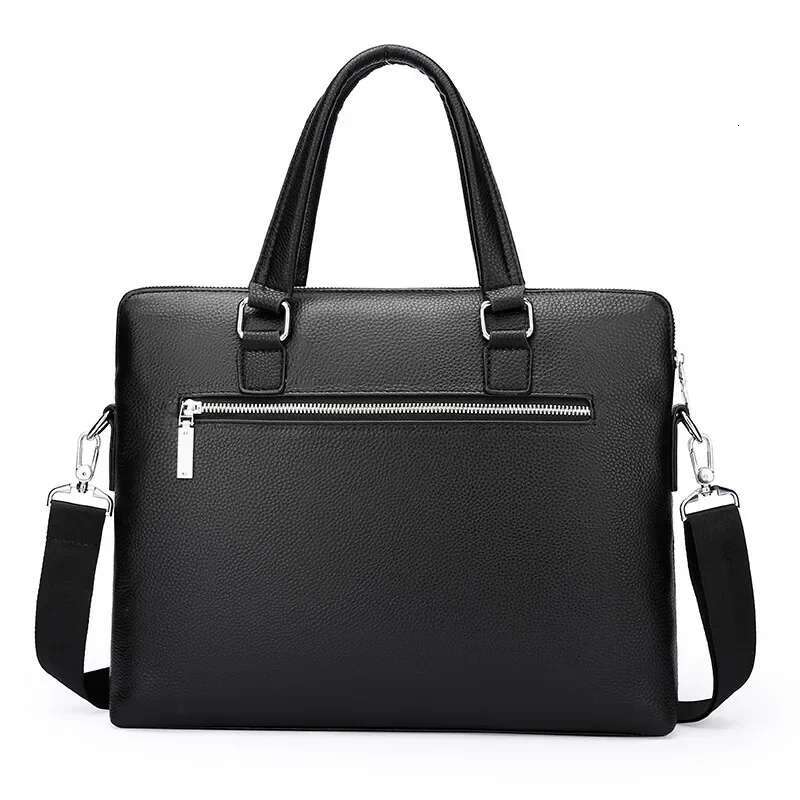 New Striped Laptop Bags Cow Genuine Real Leather Men's Briefcase Brand Male Handbags Messenger 14 Inch Computer Bag