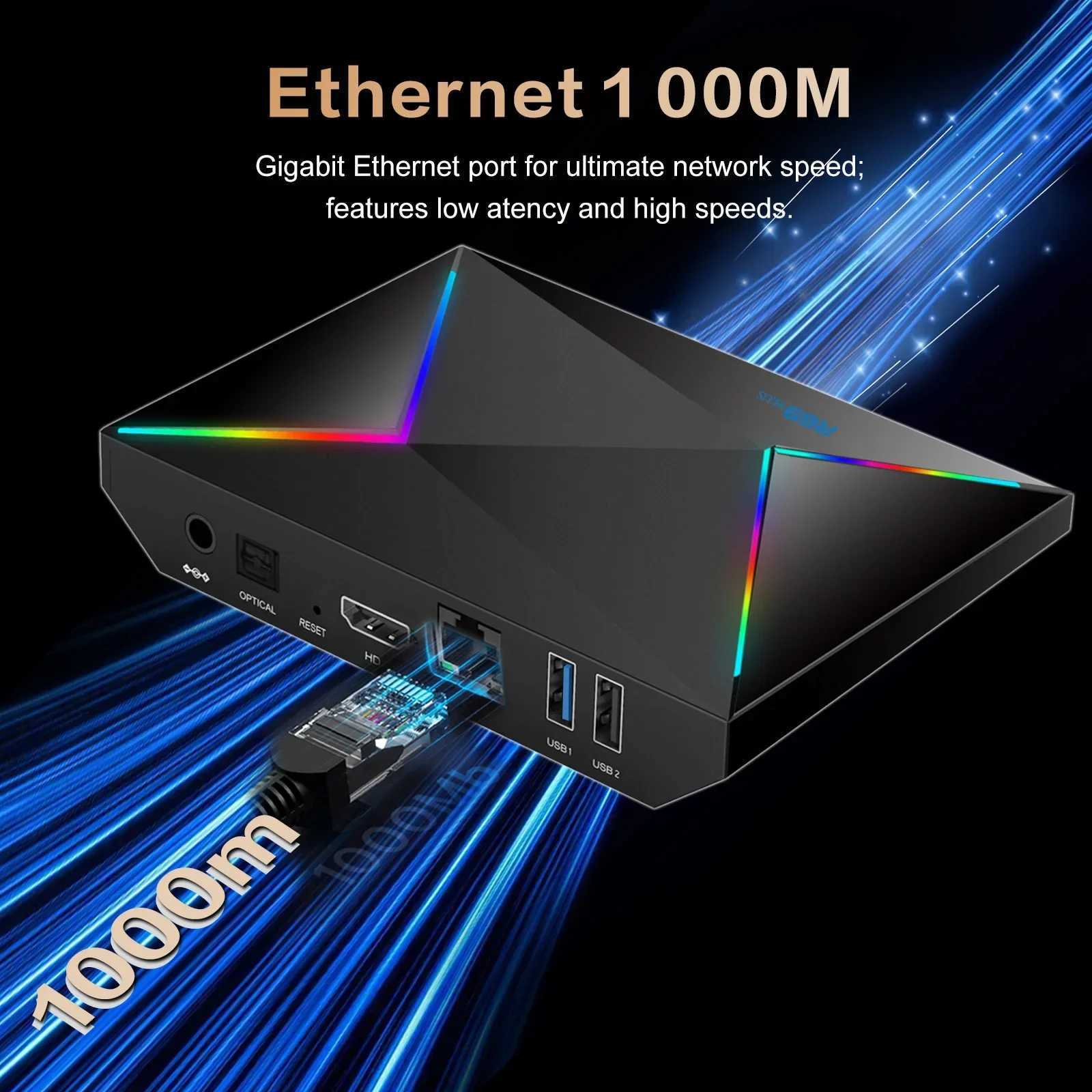 TV Box R69 Plus Android 14 Allwinner H728 Google Voice Wifi 6 Octa Core Cortex A53 8K BT5 NETFLIX 1000M Media Player Set Top Box X250325
