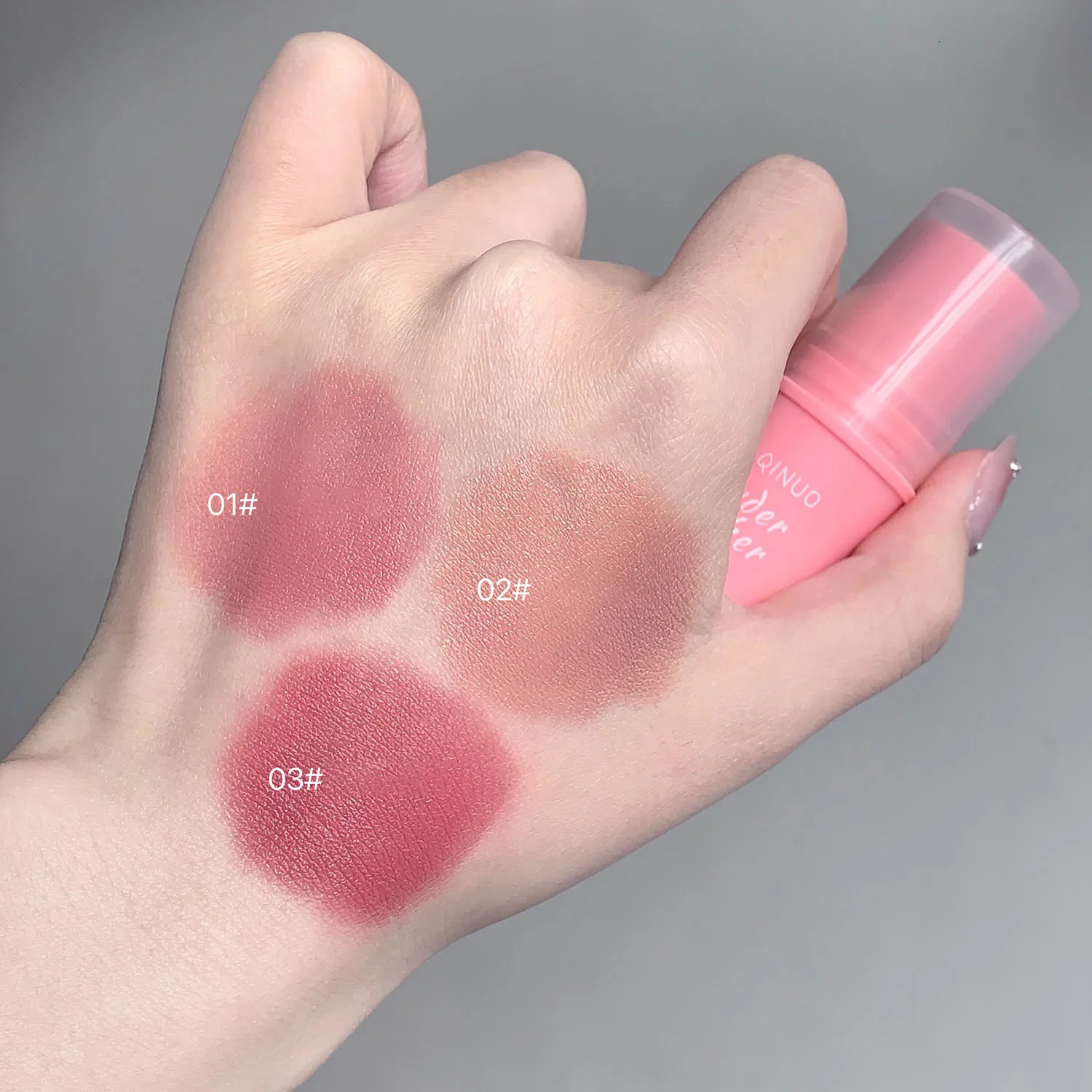 Smoky Rose Blusher Stick Cream Smooth Cheek Tint Monochrome Nude Blush Natural Matte Pink Apricot Face Rouge Contour Makeup 250324