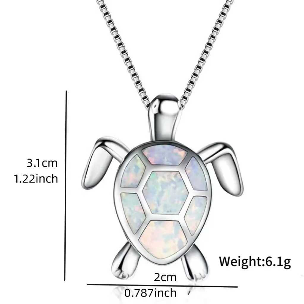 Interesting Steel Jewelry Turtle Animal Pendant for Women Blue Crystal Wedding Jewelry Charm Necklace for Women Necklace Accessories W250325