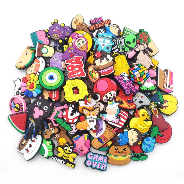 Cartoon Random Bulk Shoe Charms and pins - Cool and Cute - PVC - for Sandals and Shoe Decoration
