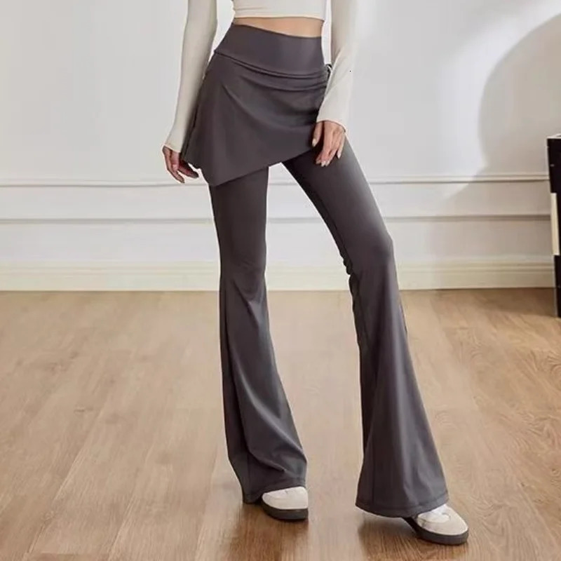 2piece womens yoga pants elastic boots cut sportswear chic shirt high waisted ultrathin gym glitter 250324Z