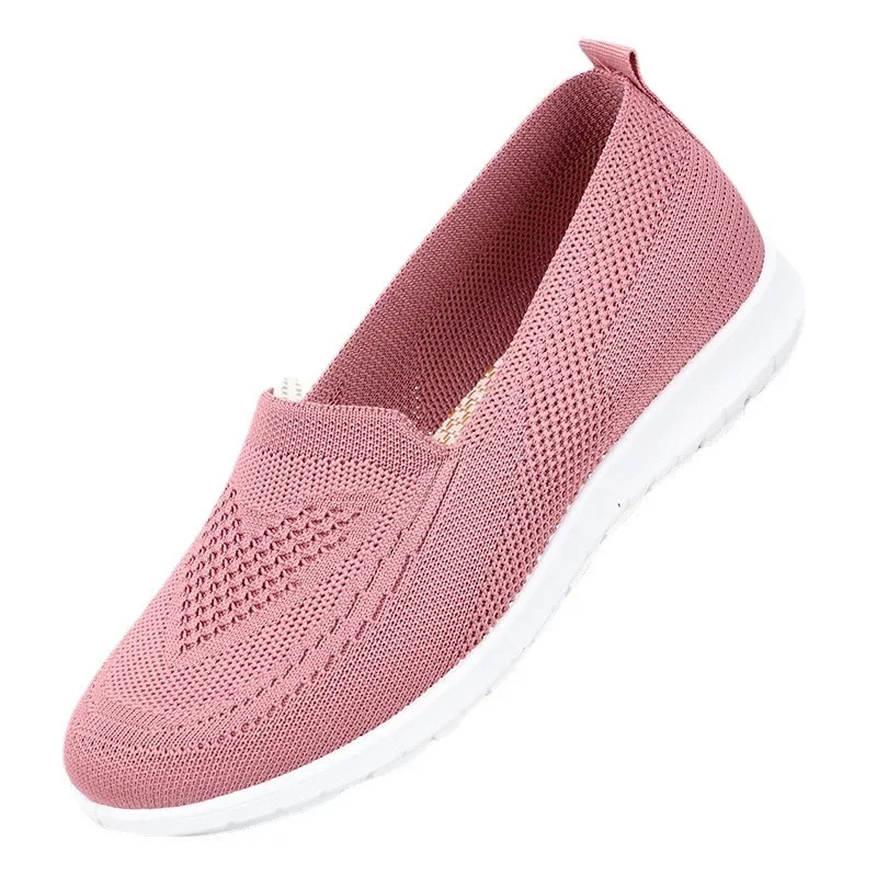 Spring/Summer Womens Casual Single Shoes Old Beijing Cloth Shoes Soft Sole Moms Flat Shoes 2024 250317
