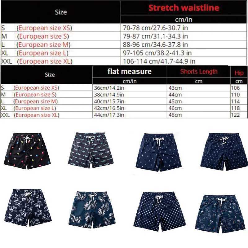Summer mens running shorts jogging gym fitness printing training fast drying beach shorts W250324