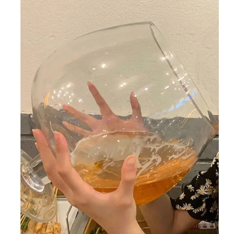 Extra Large Wine Glass Giant Large Capacity Beer Cup Red Wine Glass Goblet Hero Cup 250325