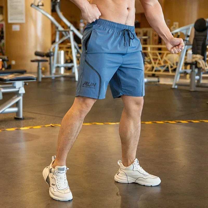 Mens beach shorts mens gym fitness shorts joggers basketball sportswear bodybuilding loose fit plus zipper pocket W250324
