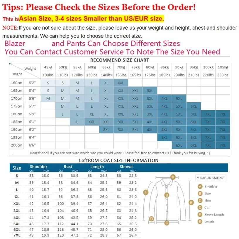 Blazer Pants High-end Formal Business Plaid Mens Suit Groom Wedding Dress Solid Color Stage Performance Tuxedo S-7XL 250325