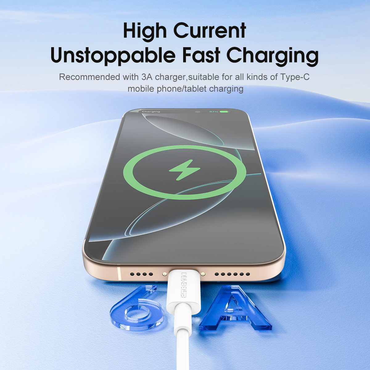 USA STOCK ESEEKGO L-6CW Type-C to Type-C 6A 3.3ft Data Cable For IPhone 16 With Retail Package ship in 2 days