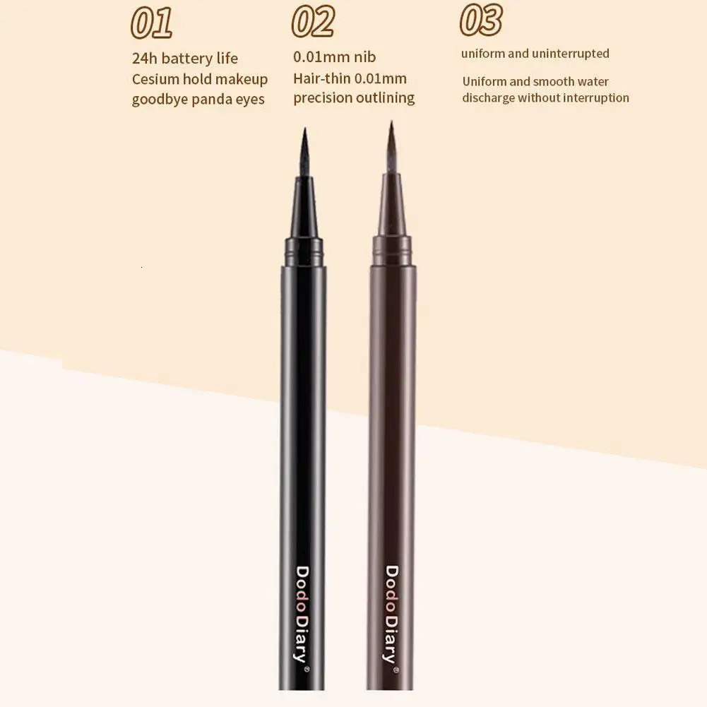 Waterproof Ultra-thin Liquid Eyeliner Korean Makeup For Quick Dry Smooth Eye Liner Long Last Lower Eyelash Pen Cosmetics 250324