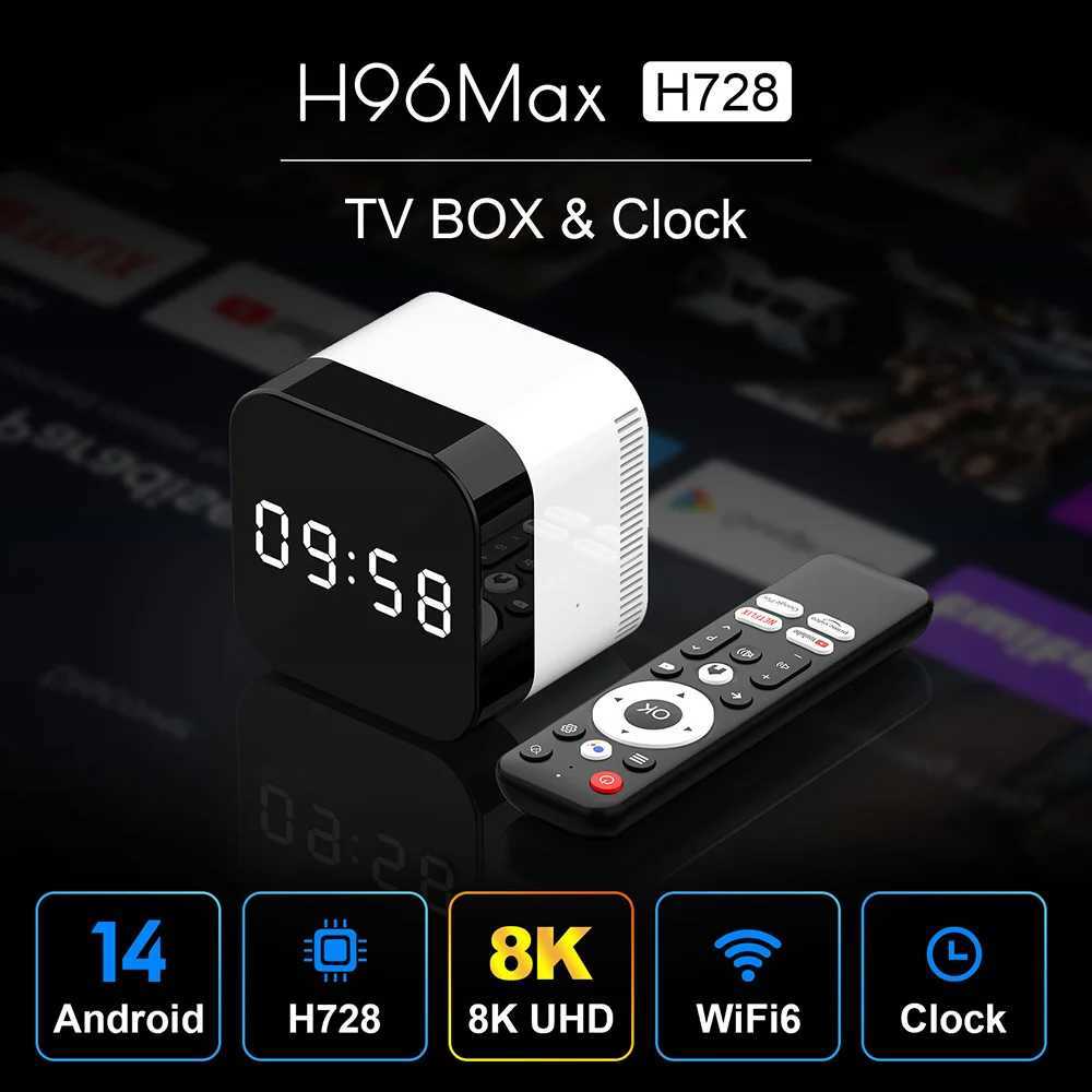H96 MAX H728 TV Box Android 14 Allwinner H728 Eight Core Cortex A55 Supports 8K Ultra HD 1000M LAN Wifi6 BT5. X Set Top Box X250325
