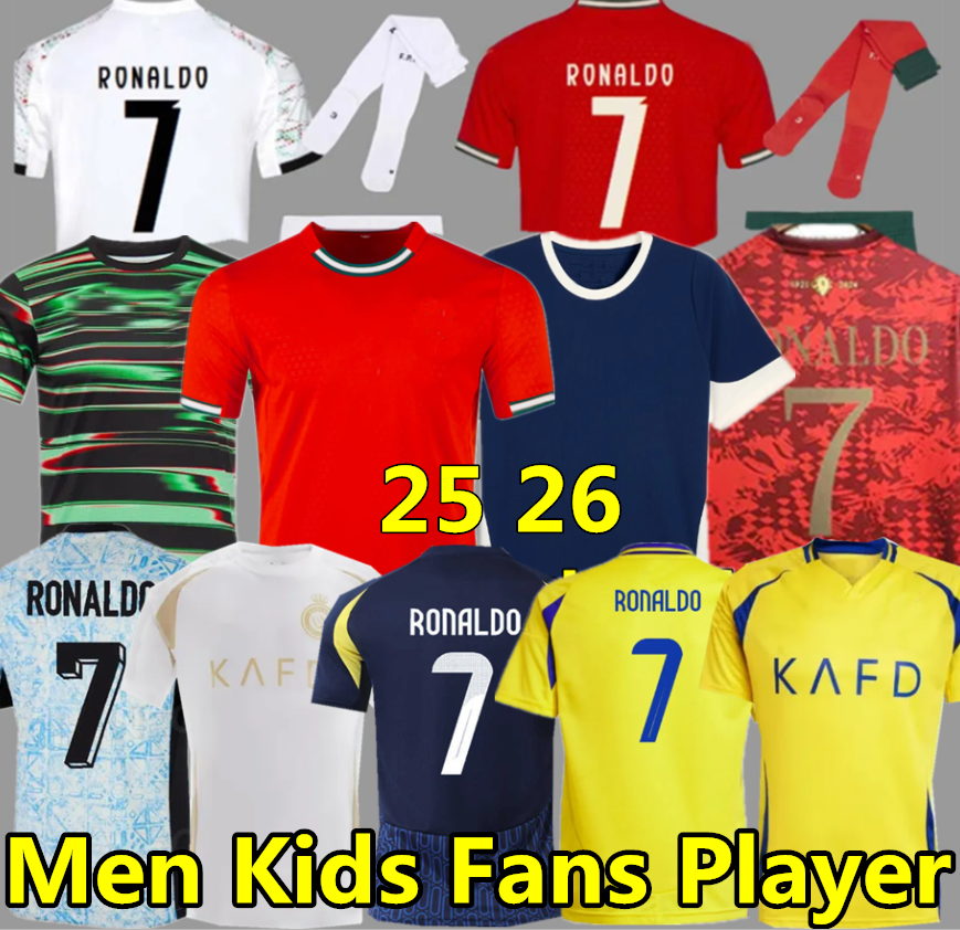 2025 Al Nassr FC soccer Jerseys Ronaldo 25 26 Portuguesa CR7 Gonzalo Martinez Talisca Ghislain Konan Vincent Aboubakar Portugal Football shiirt Al-Nassr FC