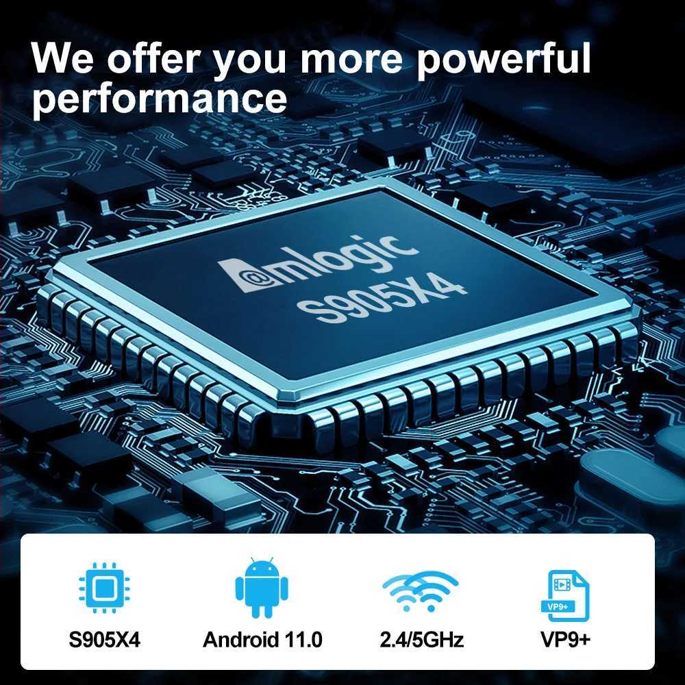 2025 A95X F4 RGB Light Smart TV Box Android 11 Amlogic S905X4 4G 64GB 32G Wifi BT Media Player TVBOX A95XF4 2G16G Set Top Box X250325