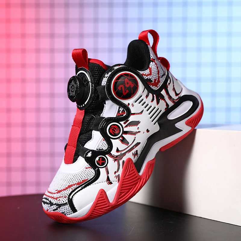 Boys and girls high top basketball shoes lightweight breathable non slip sports shoes outdoor sports coaches childrens sports shoes W250324