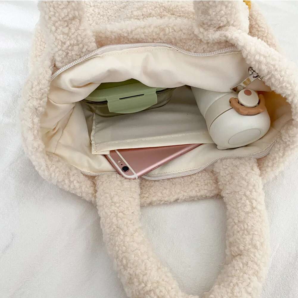 Cartoon Goose Plush Handbag For Women Soft Tote Casual Girl Cute Shop Bolso Ladies Shoulder Fashion Duck Crossbody Bag