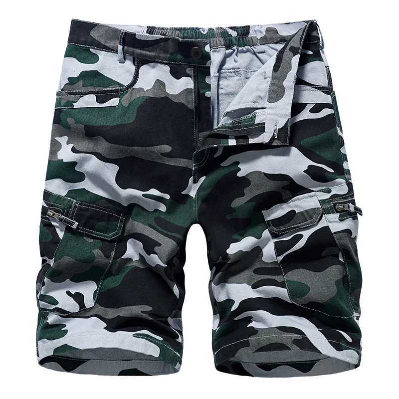 30-40 Men Camouflage Cargo Shorts with Pockets 2025 New Summer Camo Mens Short Pants Man Pants Overalls Shorts Male Clothing W250621