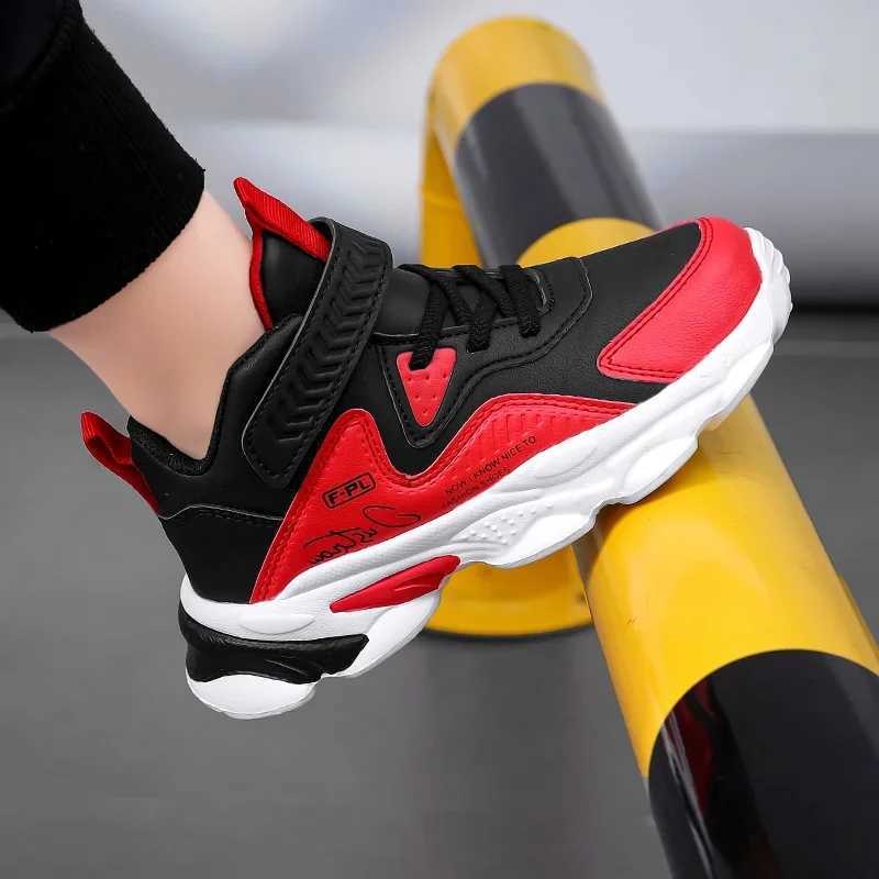 2025 Brand Childrens Running Shoes Boys Anti slip Basketball Sports Shoes Leather Waterproof Childrens Leisure Hiking Sports Shoes W250324