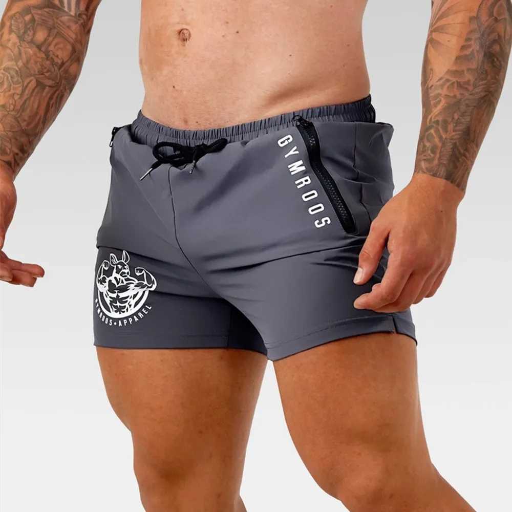 Running shorts mens summer gym fitness and fast drying Bermuda mens beach shorts swimming trunks jogging training bottom W250324