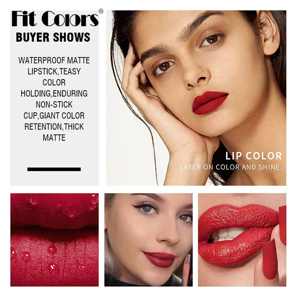 Lip Gloss Lip Liner Pencil Case 13PCSSet Matte Velvet Non-stick Cup Waterproof Sweatproof Longlasting Shiny Lip Glaze Makeups 250324