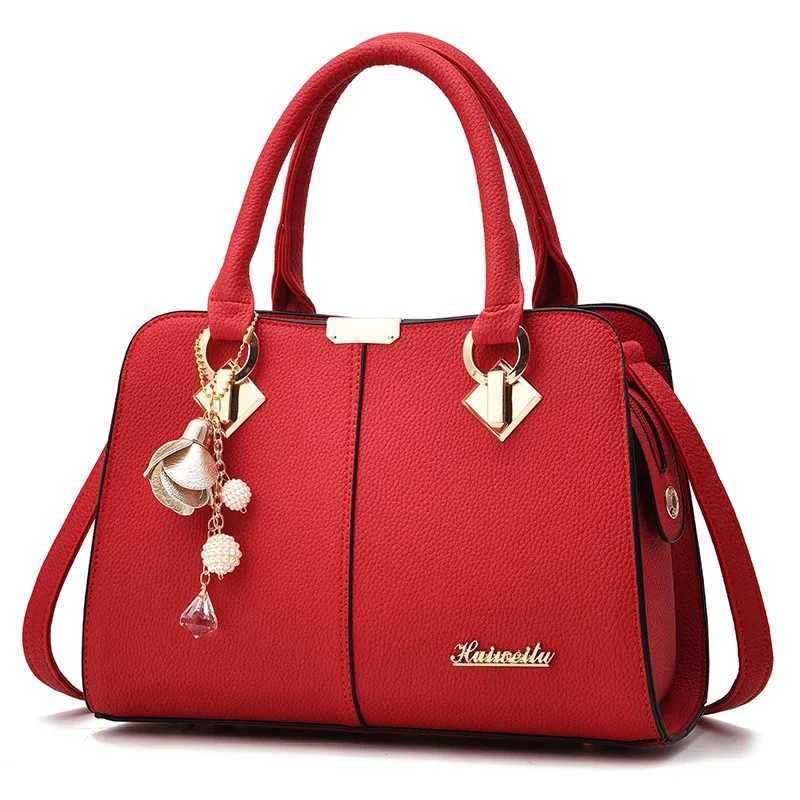 New elegant two handed bag womens fashionable zipper handbag casual artificial leather shoulder bag Z250324