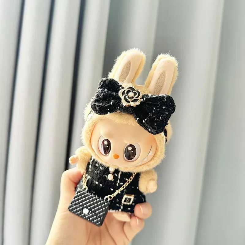 17cm Labubu Doll Clothing Premium Luxury Design Customized Heartbeat Printed Hat Gorgeous Dress AccessoriesXJ250324