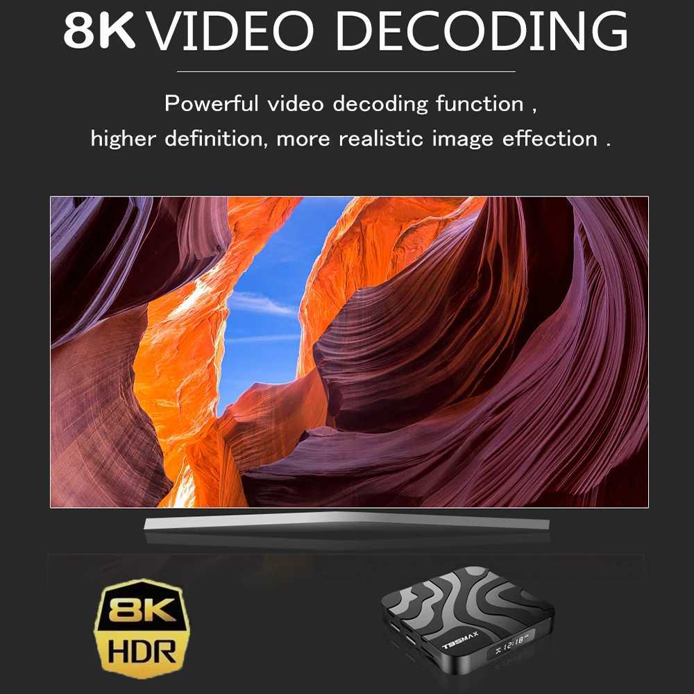 TV Box T95 Max Smart Android 14 H618 Ram 8GB Rom 64GB 128GB Set Top Box Dual Wifi 2.4G 5G 6K HDR10 BT AV1 Media Player Quick Box X250325