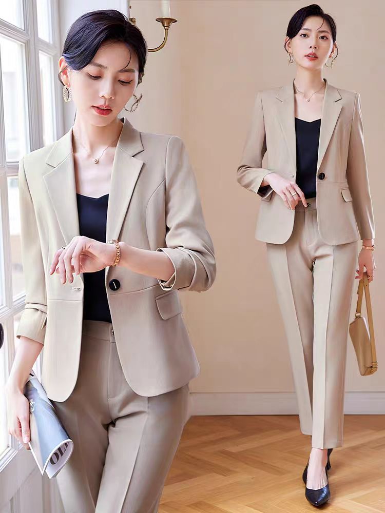 K324Chic Ladies' Slim Fit Suit Collection - Ideal for Commuting and Work during Spring & Fall