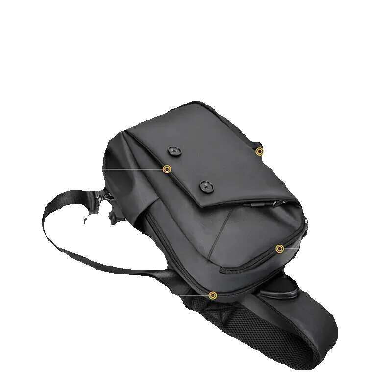 Male Sg Bag Waterproof, Brand L&M Men's Chest Bags Lightweight, Large Capacity Shoulder Packet, Fashion Crossbody Backpack