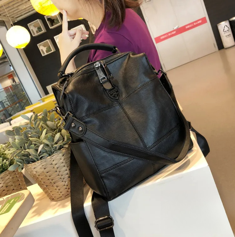 Genuine Leather Korean Backpack: Stylish & Versatile hot for 2024 Travel