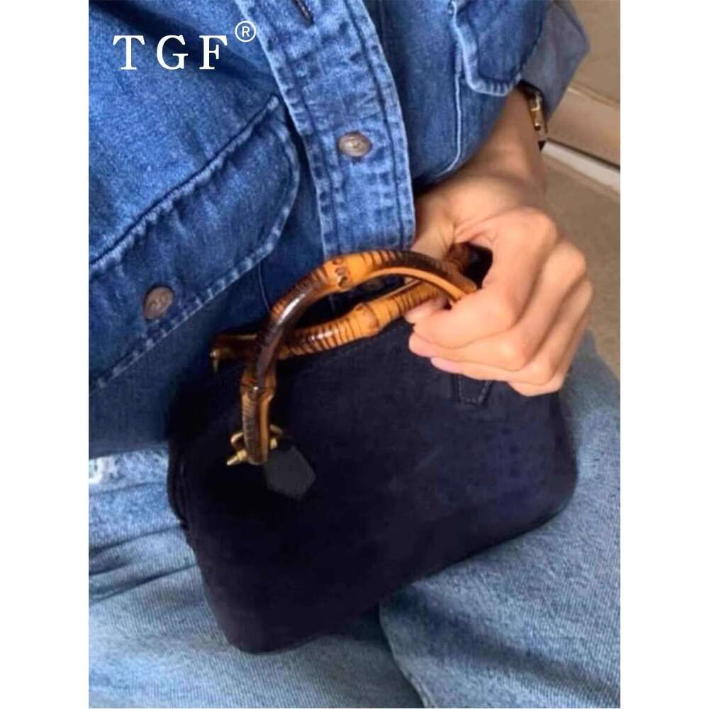 Women's Bags TGF niche designer suede handbag for women new high-end Western style clip bag