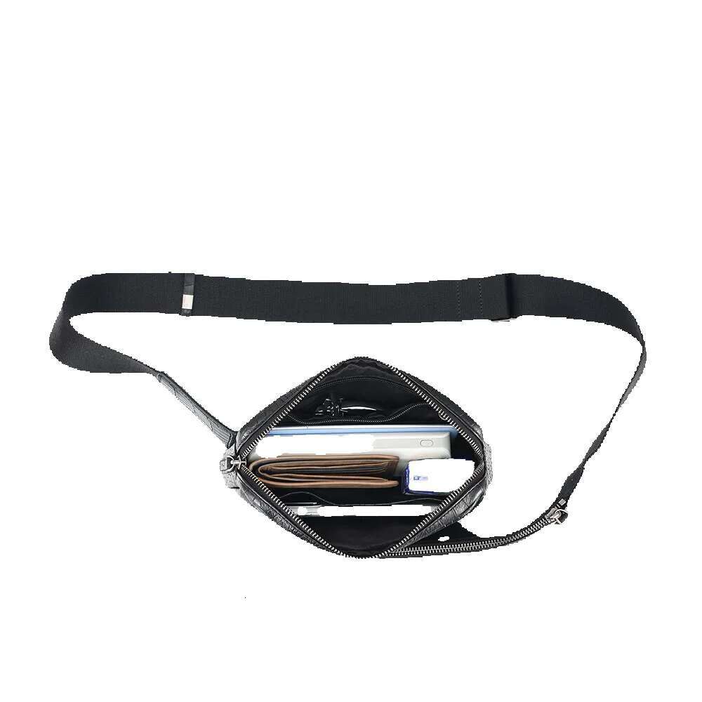 JOYIR Men Genuine Leather Chest Pack Casual Shoulder Bag Multifunction Crossbody For Male Fashion Travel Sg Bags