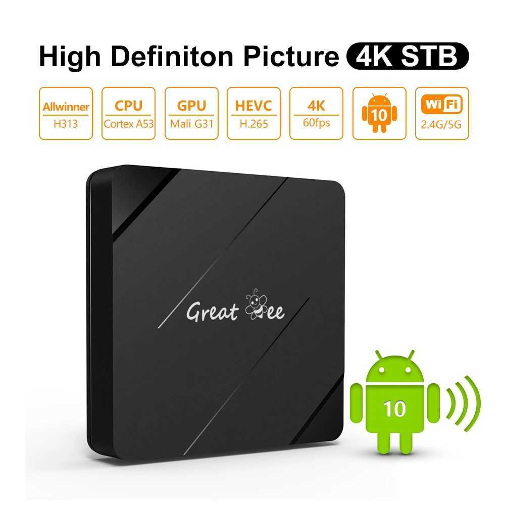 Big Bee New Arab TV Box Big Bee 2GB+16GB 2.4G and 5.0G Dual Wi Fi Arab 4K Media Player Smart Set Top Box X250325