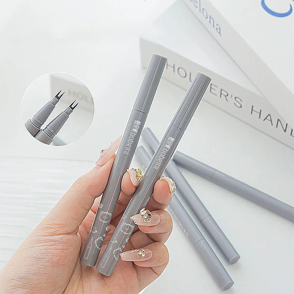 Double-claw eyeliner extremely thin two-claw lower eyelashes eyeliner liquid pen is waterproof non-smudge and sweat-proof 250324