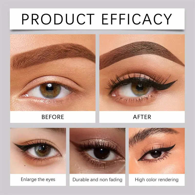 Waterproof Black Liquid Eyeliner Pen Ultra-Fine Anti Smudge Lasting Smooth Lying Silkworm Eyes Liner Pencils Eye Makeup Tools 250324