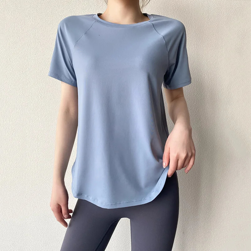 Sportswear Woman Gym Yoga Clothes Women T-Shirt Short Sleeve Quick Dry Fitness Top Breathable Running Shirt Yoga Wear 250324