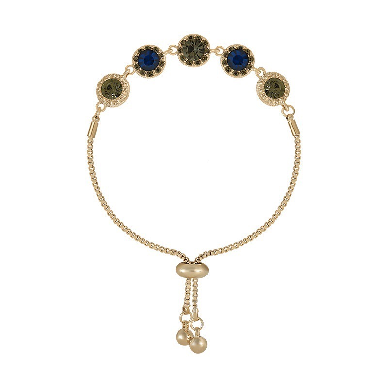 Stylish Korean Inspired Genuine Gold Plated Bracelet with Charming Diamonds for Young Women