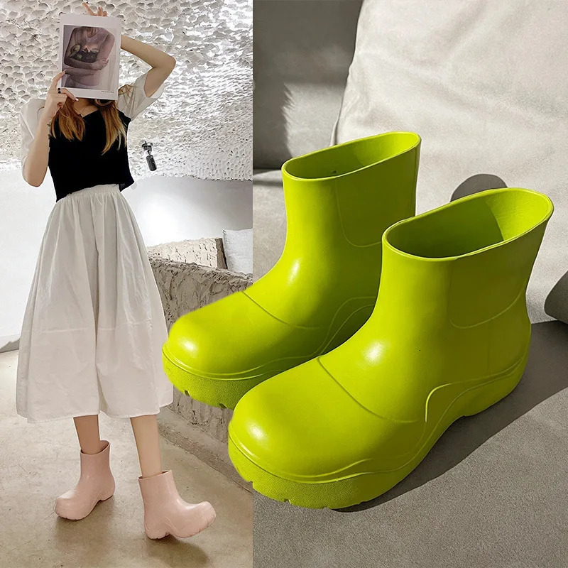 Womens rain boots waterproof fashionable anti slip EVA comfortable 5color 3641 250317