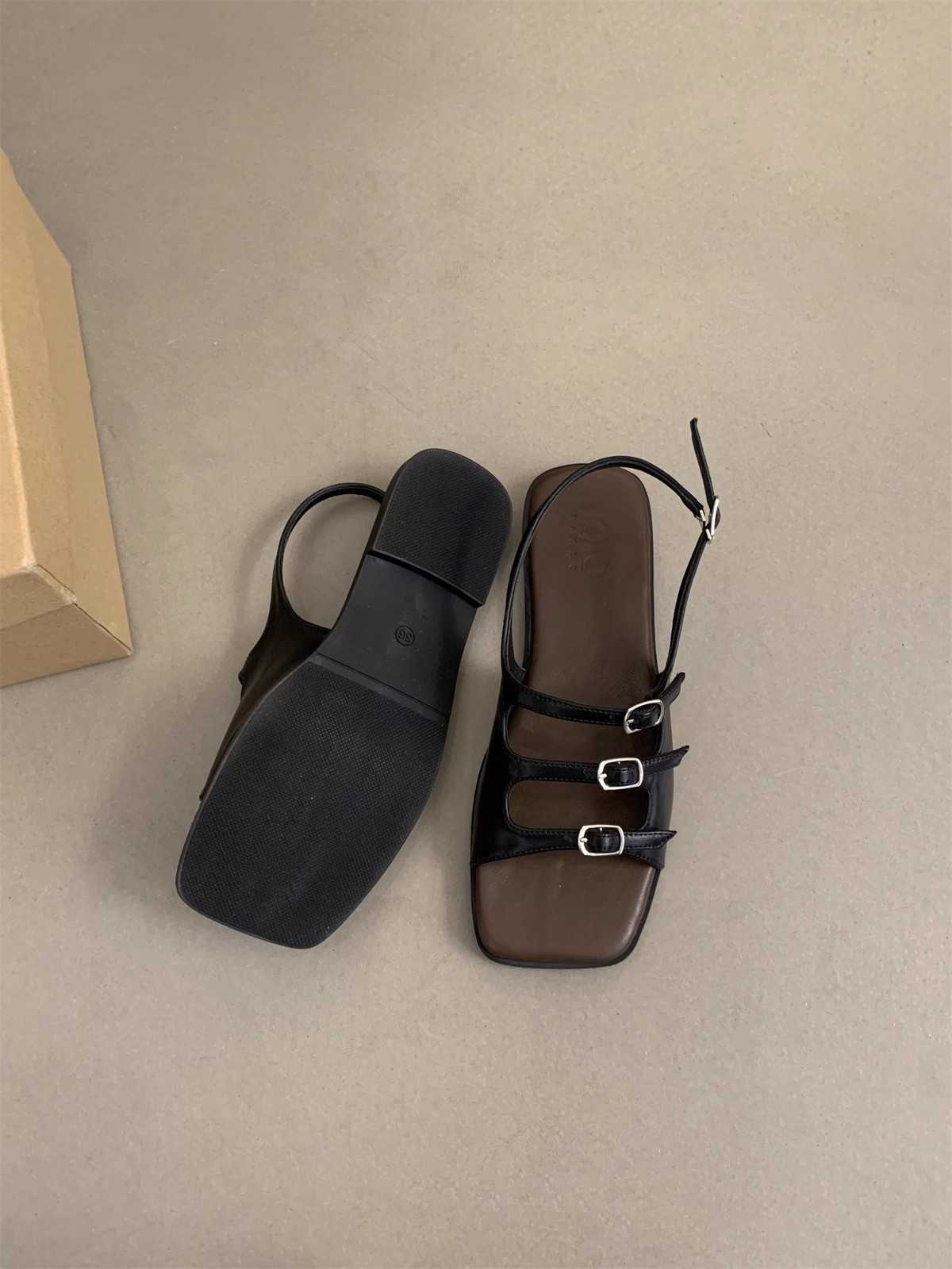 Fashion Sandals Womens Summer New French Fairy Beach Fashion Soft Flat Roman Shoes