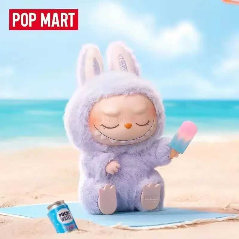 Popmart Labubu Monster Sitting Down to Party Vinyl Blind Box Heartbeat Macaron AMP; Duodo pendant decorationT250325