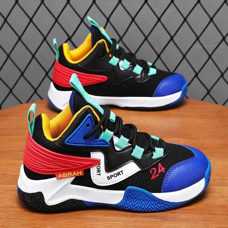Newly arrived childrens basketball shoes boys sports shoes breathable and non slip childrens coach basketball shoes outdoor mesh childrens sports shoe