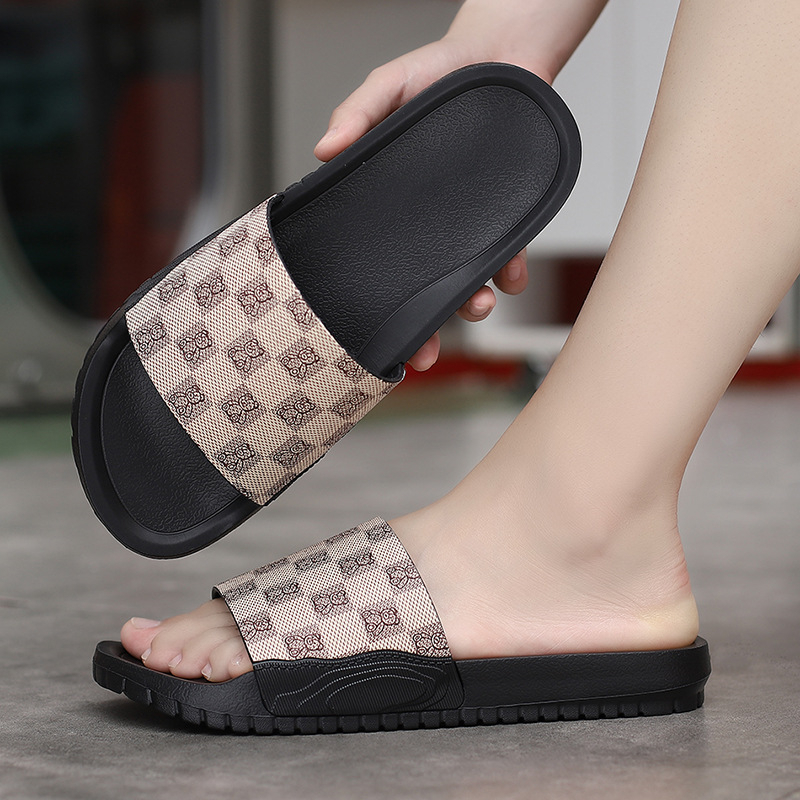 free shipping designer Slippers for men new summer casual classic outdoor Plaid Print Scuffs