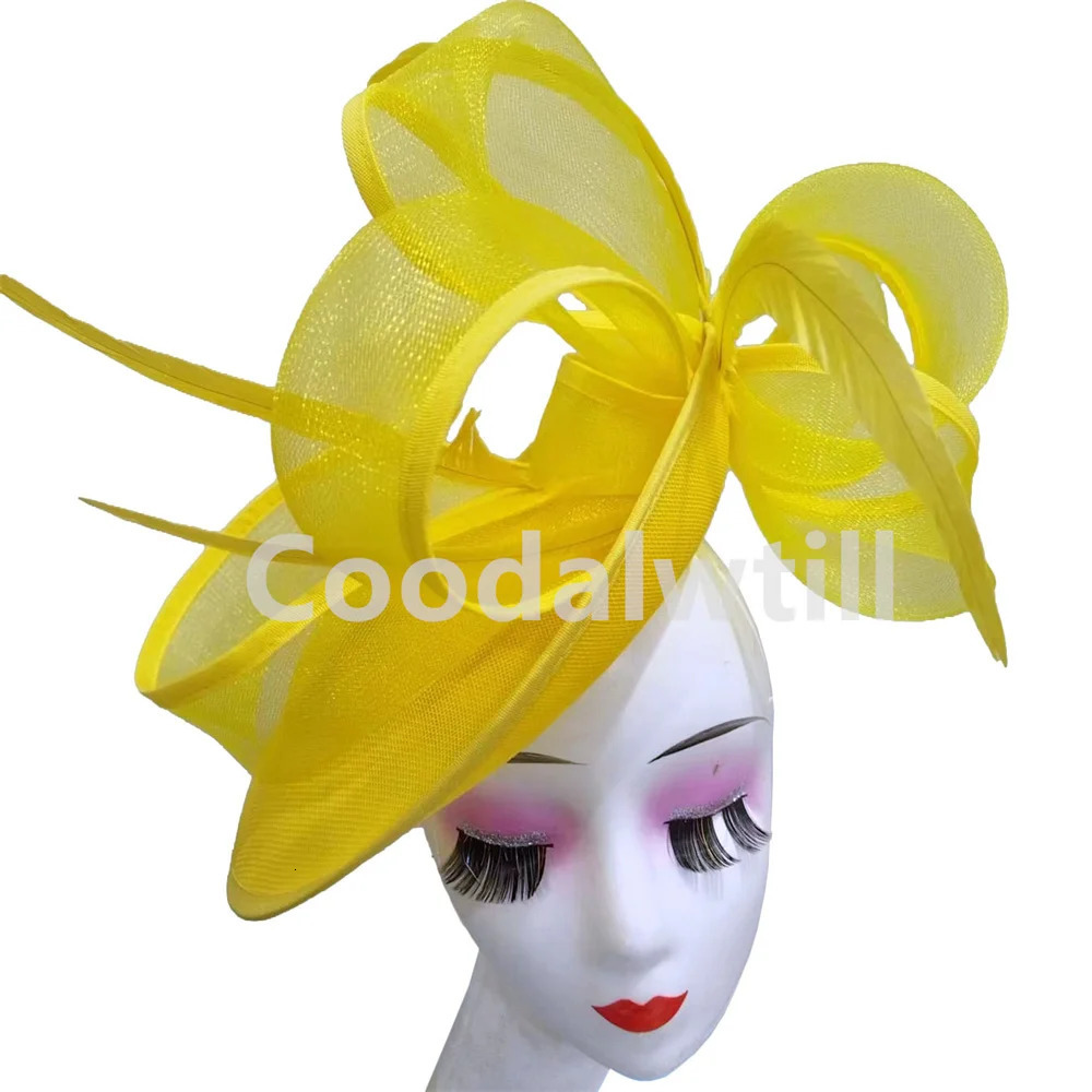 Pillbox Fascinator Hat Women Wedding Headpiece For Derby Kentucky Chapeau Cap Bride Wedding Church Millinery Cap Headband 250322