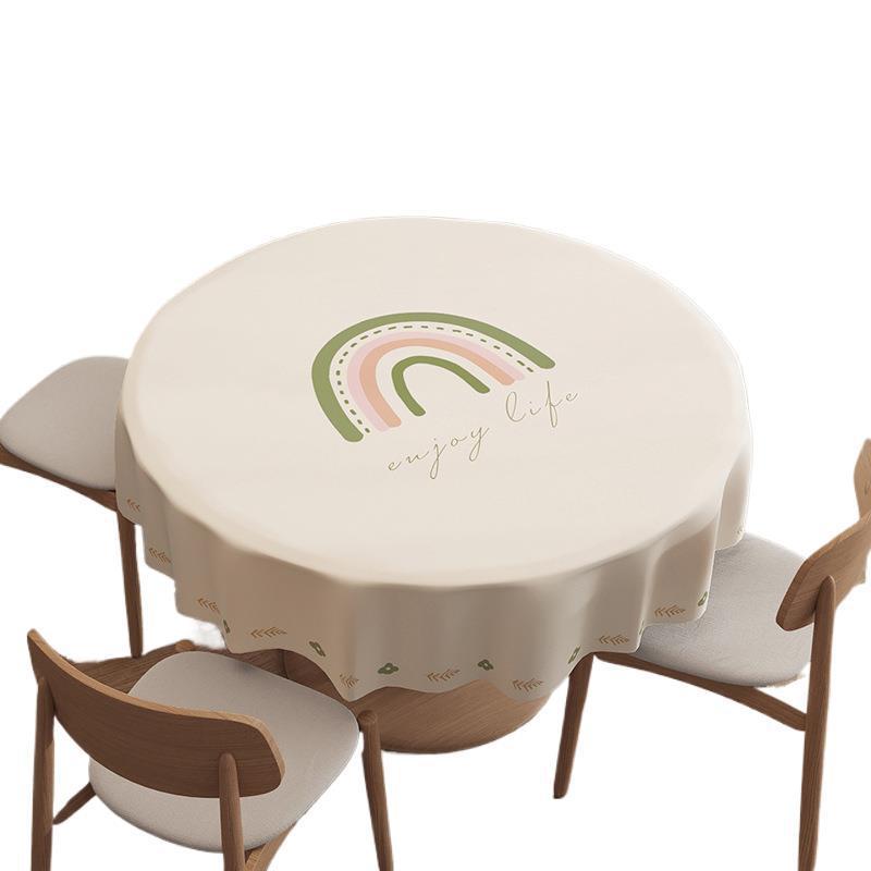 Round table cloth waterproof, oil-proof, scalding-proof and washable pvc round table 99X701