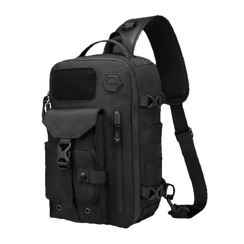 Ozuko Cross Shoulder Bag Man Chest Waterproof Tactical Waist Messenger Bag Zipper Fashion Outdoor