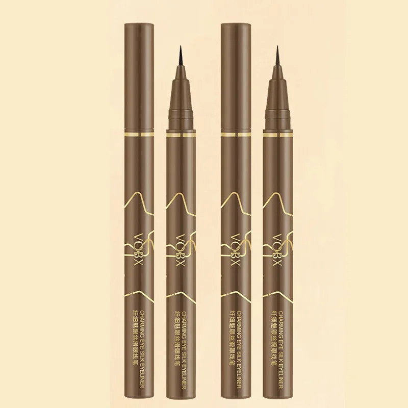 Silky Smooth Matte Brown Liquid Eyeliner Waterproof Sweatproof Lying Silkworm Pen Natural Eye Makeup Women Beauty Cosmetic 250324