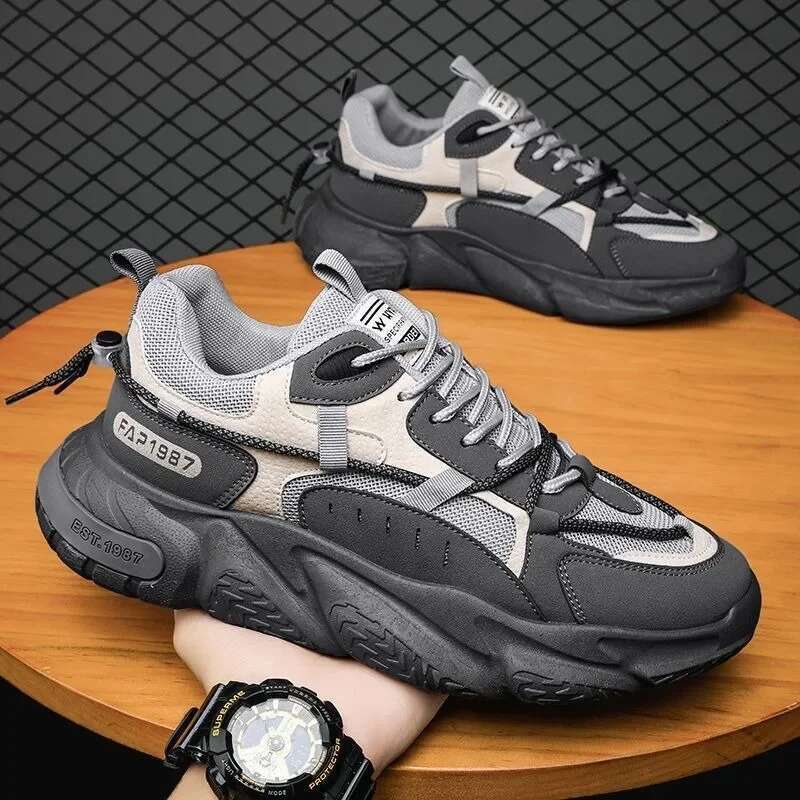 Fashion Men Sneakers Spring Breathable Comfort Air Cushion Running Shoes Outdoor Non Slip Wear-resistant Walking Shoe atillas