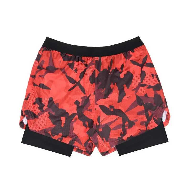 Mens running shorts double-layer fitness running shorts sportswear fitness training shorts W250324