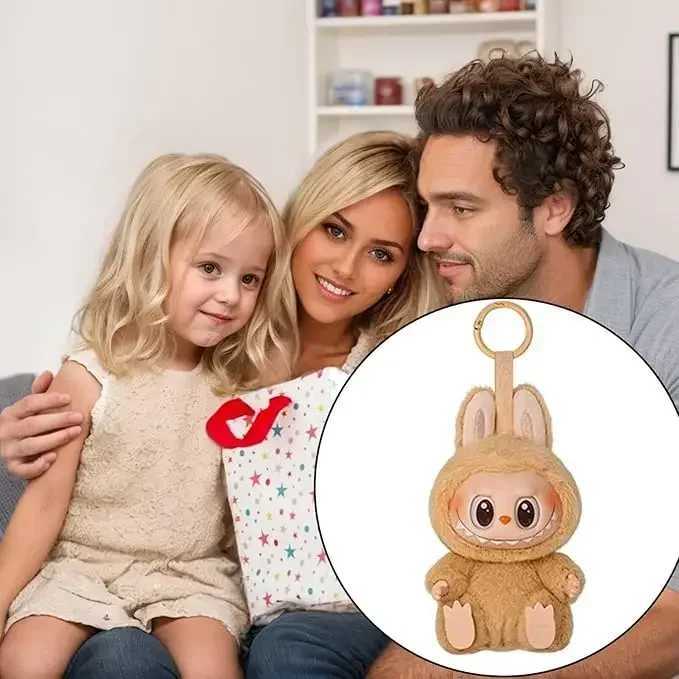 Free shipping Labubu has a seat series blind vinyl doll model cute monster replica mystery box toy surprise birthday gift decoration