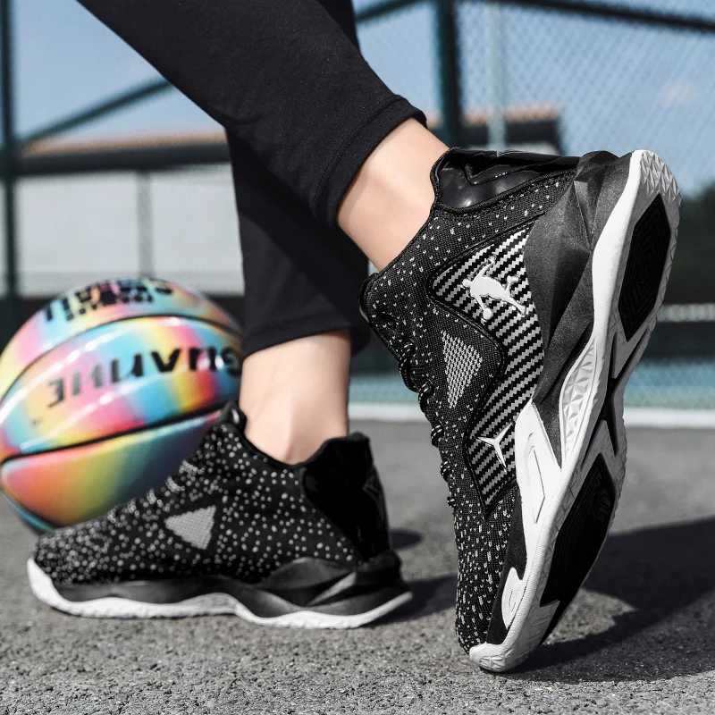 Mens and womens basketball shoes unisex breathable and anti slip training shoes mens sports basketball shoes W250324